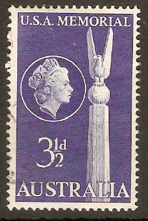 Australia 1955 3d American Friendship Stamp. SG283.